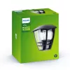 Philips myGarden Creek Wandleuchte 60W E27 ohne Leuchtmittel, Außenwandleuchte, Schwarz, Metall, IP44, Garten, Terrasse, II