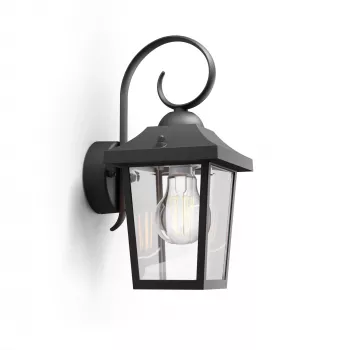 Außenwandleuchte Philips myGarden Buzzard 60 W E27 Schwarz Aluminium (ohne Leuchtmittel)