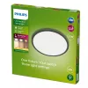 Philips Superslim Deckenleuchte 15W, Schwarz, Metall, Kunststoff, IP54, Terrasse, Garten, II, Modern