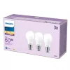 Philips Filament Birne Matt 60W A60 E27 3er-Pack, 7 W, 60 W, E27, 806 lm, 15000 h, Warmweiß
