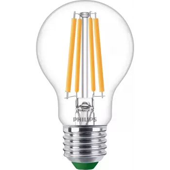 Philips Filament Birne Klar 60W A60 E27, 4 W, 60 W, E27, 840 lm, 50000 h, Warmweiß