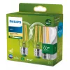 Philips Filament Bulb Clear 60W A60 E27 x2, 4 W, 60 W, E27, 840 lm, 50000 h, Warmweiß