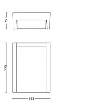 Außenwandleuchte Signify Philips Arbour 3,8 W LED anthrazit, 220–240 V, 1-flammig