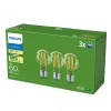 LED-Lampe Philips Classic 60W-Äquivalent, E27 klar warmweiß, 3er-Pack, Energieklasse A