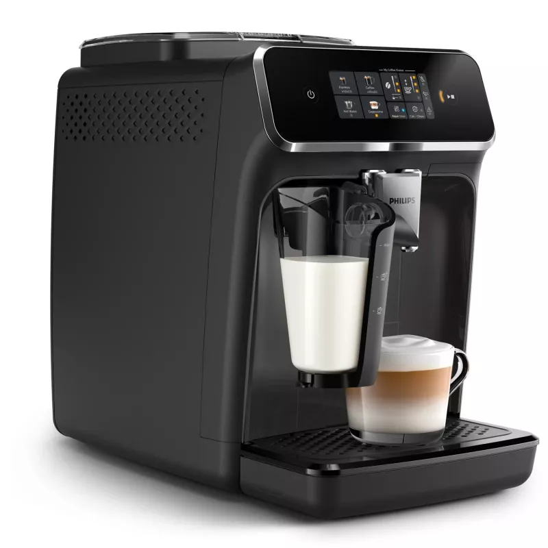 Espressomaschine Philips EP2334/10 – vollautomatisch, Standgerät, integriertes Keramikmahlwerk, Milchtank, AquaClean-Filter, Touchscreen, schwarz