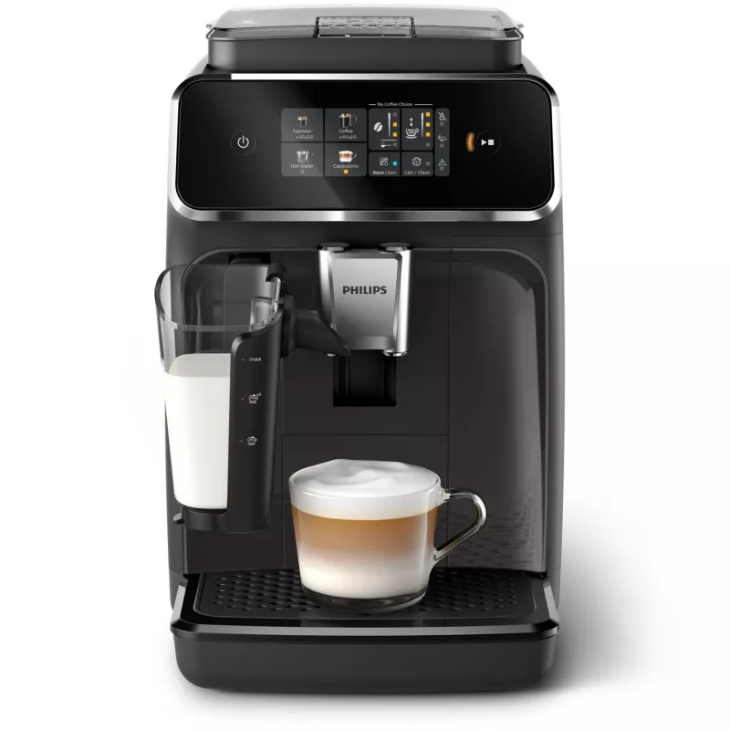 Espressomaschine Philips EP2334/10 – vollautomatisch, Standgerät, integriertes Keramikmahlwerk, Milchtank, AquaClean-Filter, Touchscreen, schwarz