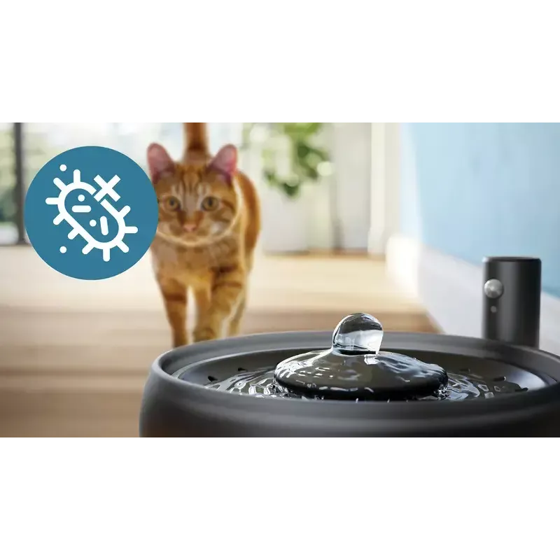 Automatischer Haustier-Trinkbrunnen Philips 3000 Series PAW3210/02, 2,2 L, USB/AC, Schwarz, Kunststoff