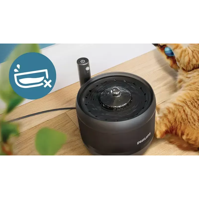 Automatischer Haustier-Trinkbrunnen Philips 3000 Series PAW3210/02, 2,2 L, USB/AC, Schwarz, Kunststoff