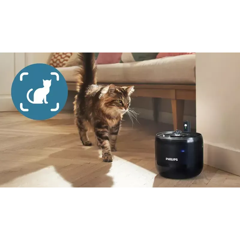 Automatischer Haustier-Trinkbrunnen Philips 3000 Series PAW3210/02, 2,2 L, USB/AC, Schwarz, Kunststoff