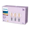Philips Filament Bulb Clear 60 W A60 E27 x3, 7 W, 60 W, E27, 806 lm, 15000 h, Warmweiß