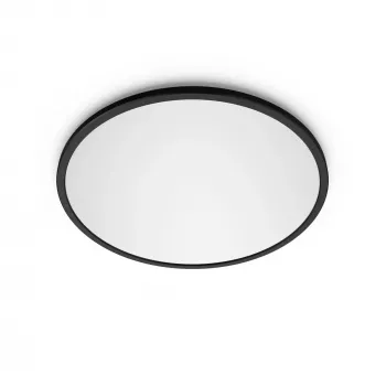 Deckenleuchte Philips Valen 16W LED, schwarz, rund, Warmton, 220–240V