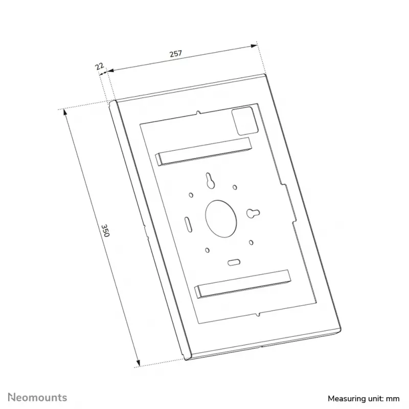 Tablet-Gehäuse Neomounts WL15-602BL1 — abschließbare Universalhülle für 12,4–13 Zoll (31,5–33 cm) Bildschirme, schwarz