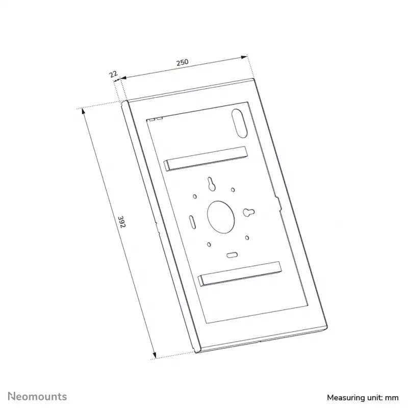 Tablet-Gehäuse Neomounts WL15-603BL1 — abschließbare Universalhülle für 14,6-Zoll-Tablets (37,1 cm), schwarz