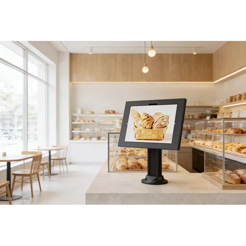 Tablet-Tischständer Neomounts DS15-632BL1 — universal abschließbar, bis 3 kg belastbar
