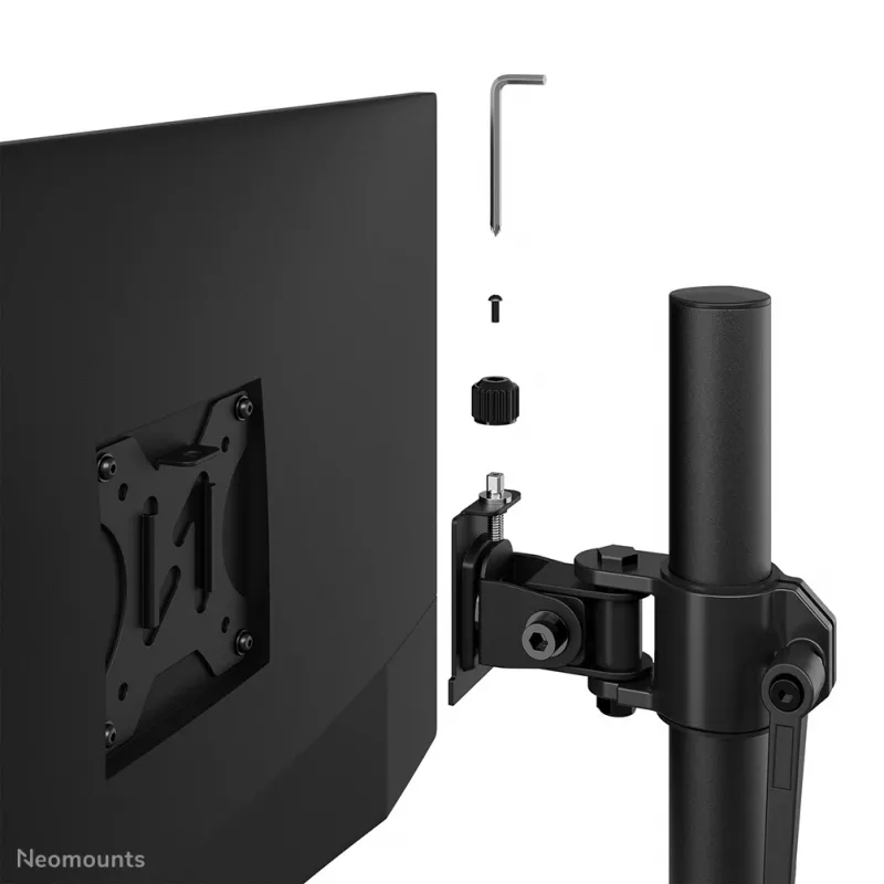 Neomounts Dual-Monitorständer DS45-600BL2V für 2 Displays 10–32 Zoll, VESA 75x75–100x100, max. Belastung 9 kg, freistehend, schwarz