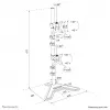 Neomounts Dual-Monitorständer DS45-600BL2V für 2 Displays 10–32 Zoll, VESA 75x75–100x100, max. Belastung 9 kg, freistehend, schwarz