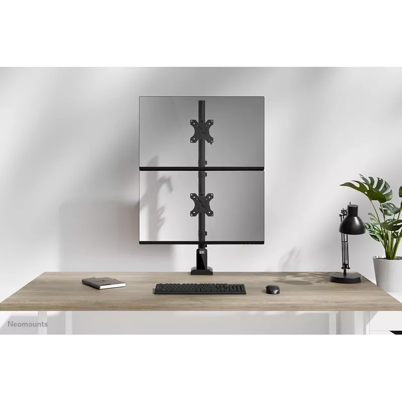 Neomounts DS60-600BL2V Dual-Monitorarm 10-32 Zoll, Klemme/Tischdurchführung, 9 kg, 25.4 cm (10 Zoll), 81.3 cm (32 Zoll), 100 x 100 mm, Schwarz