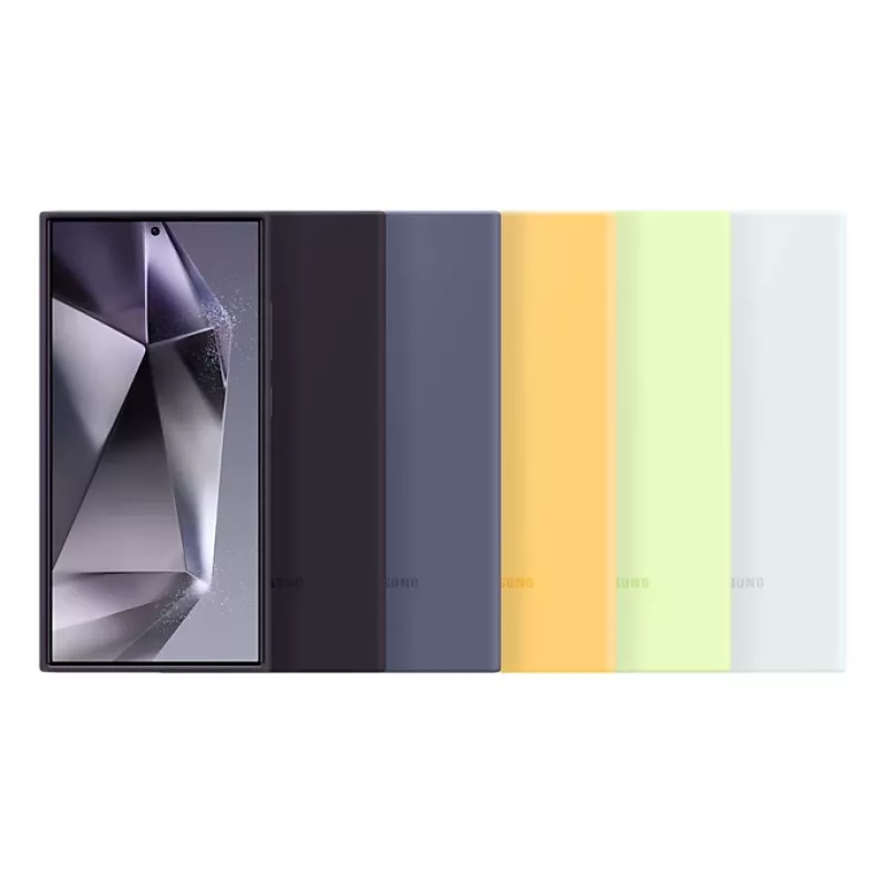 Cover Samsung Galaxy S24 Ultra Silikon Hülle Dunkelviolett