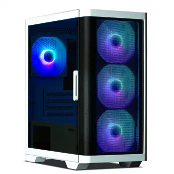 Zalman M4 WHITE Computergehäuse Mini Tower Schwarz, Weiß