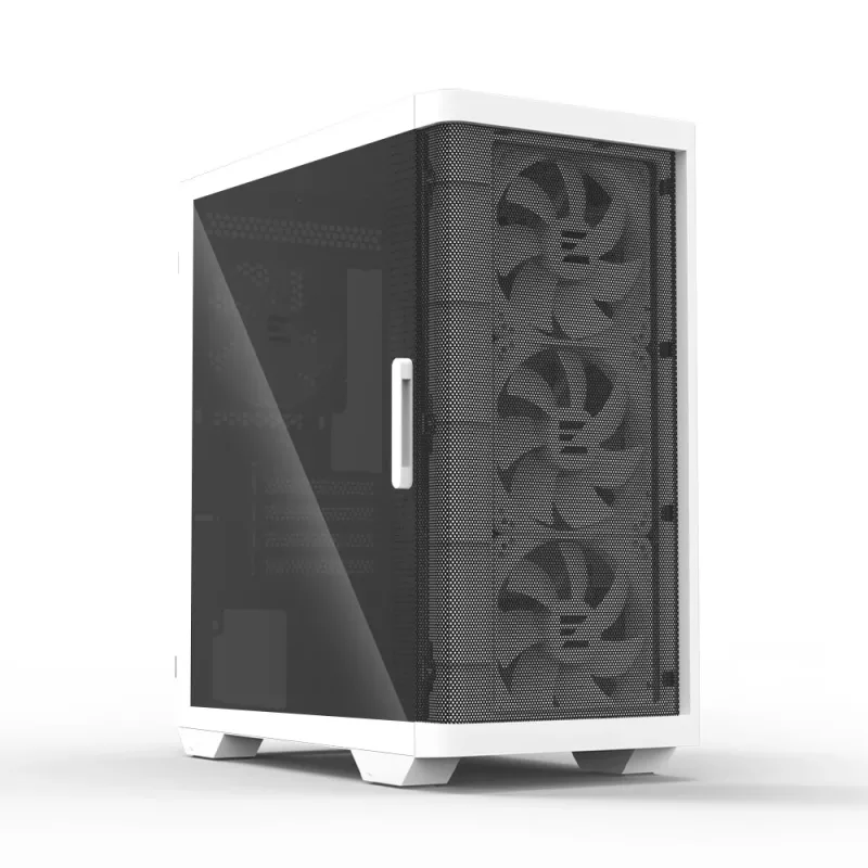 Zalman M4 WHITE Computergehäuse Mini Tower Schwarz, Weiß