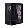 Zalman I3 Neo ATX Mid Tower PC-Gehäuse Mesh-Front für effiziente Kühlung 3 vorinstallierte Lüfter Midi Tower Schwarz