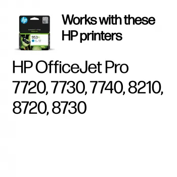 HP 953XL High Yield Cyan Original Tintenpatrone, Cyan, 1 Stk., 1450 Seiten