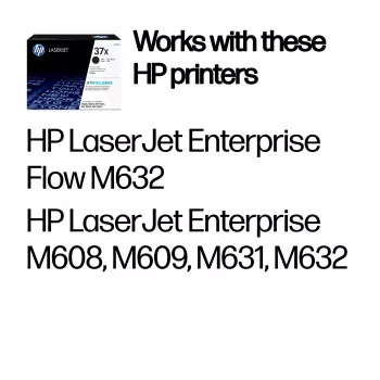 HP 37X Hohe Reichweite Schwarz Original LaserJet Tonerkartusche, 25000 Seiten, Schwarz, 1 Stk.