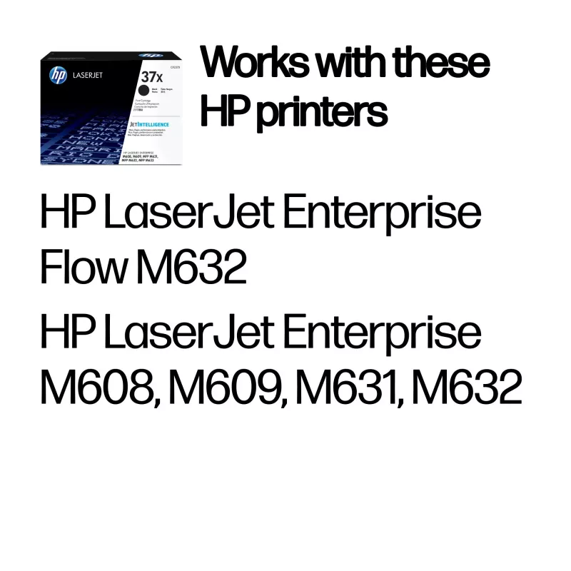 HP 37X Hohe Reichweite Schwarz Original LaserJet Tonerkartusche, 25000 Seiten, Schwarz, 1 Stk.