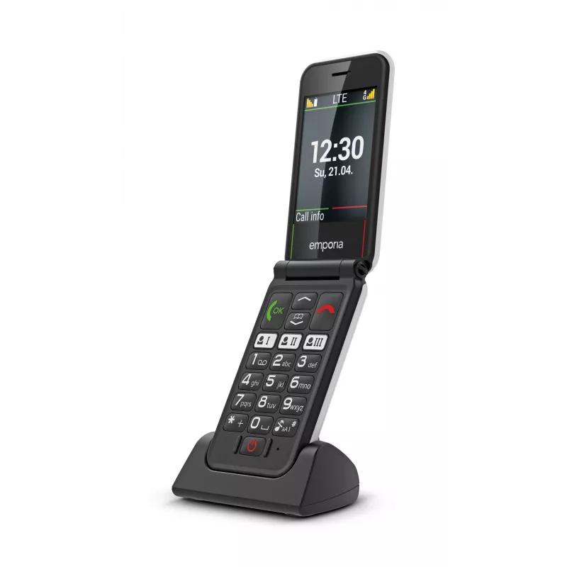 Emporia SIMPLICITYglam.4G 7,11 cm (2,8 Zoll) 106 g Schwarz Seniorenhandy