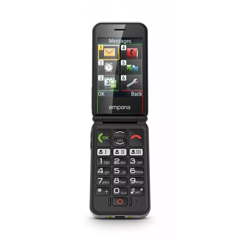 Emporia SIMPLICITYglam.4G 7,11 cm (2,8 Zoll) 106 g Schwarz Seniorenhandy
