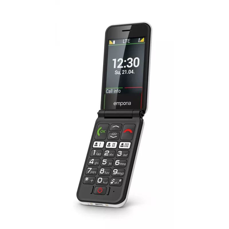 Emporia SIMPLICITYglam.4G 7,11 cm (2,8 Zoll) 106 g Schwarz Seniorenhandy