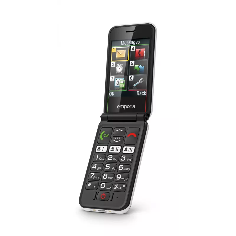 Emporia SIMPLICITYglam.4G 7,11 cm (2,8 Zoll) 106 g Schwarz Seniorenhandy