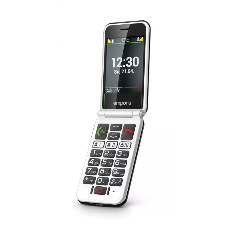 Emporia SIMPLICITYglam.4G 7,11 cm (2,8 Zoll) 106 g Schwarz Seniorenhandy
