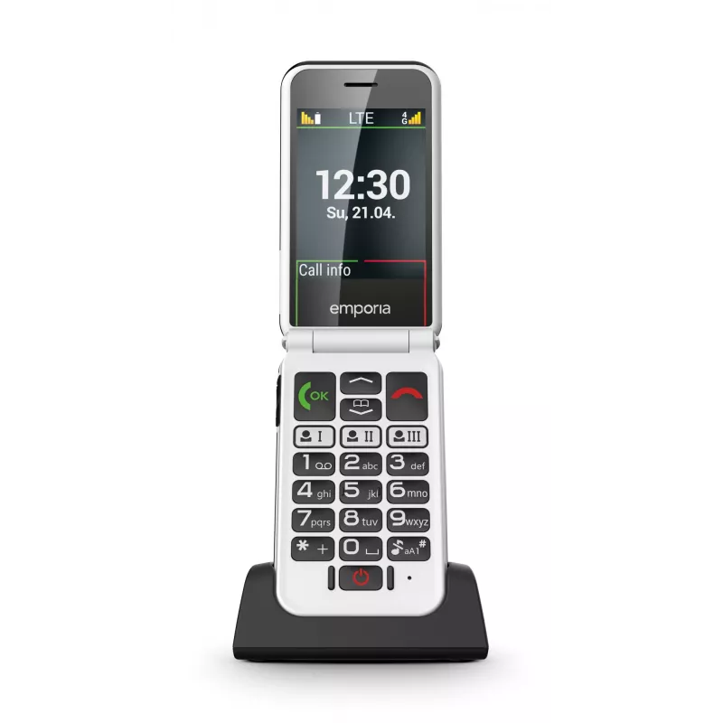 Emporia SIMPLICITYglam.4G 7,11 cm (2,8 Zoll) 106 g Schwarz Seniorenhandy