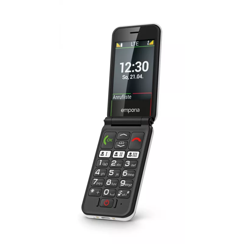 Emporia SIMPLICITYglam.4G 7,11 cm (2,8 Zoll) 106 g Schwarz Seniorenhandy
