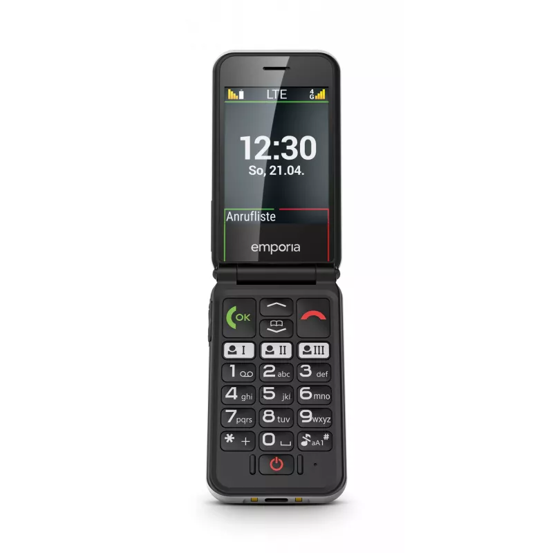 Emporia SIMPLICITYglam.4G 7,11 cm (2,8 Zoll) 106 g Schwarz Seniorenhandy