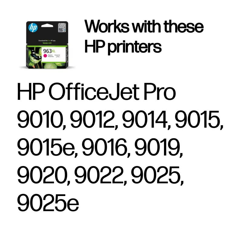 HP 963XL High Yield Magenta Original Druckerpatrone, Magenta, 1 Stück, 1600 Seiten