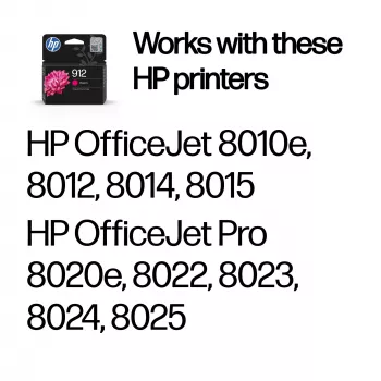 HP 912 Magenta Original Tintenpatrone, Magenta, 1 Stk., 315 Seiten