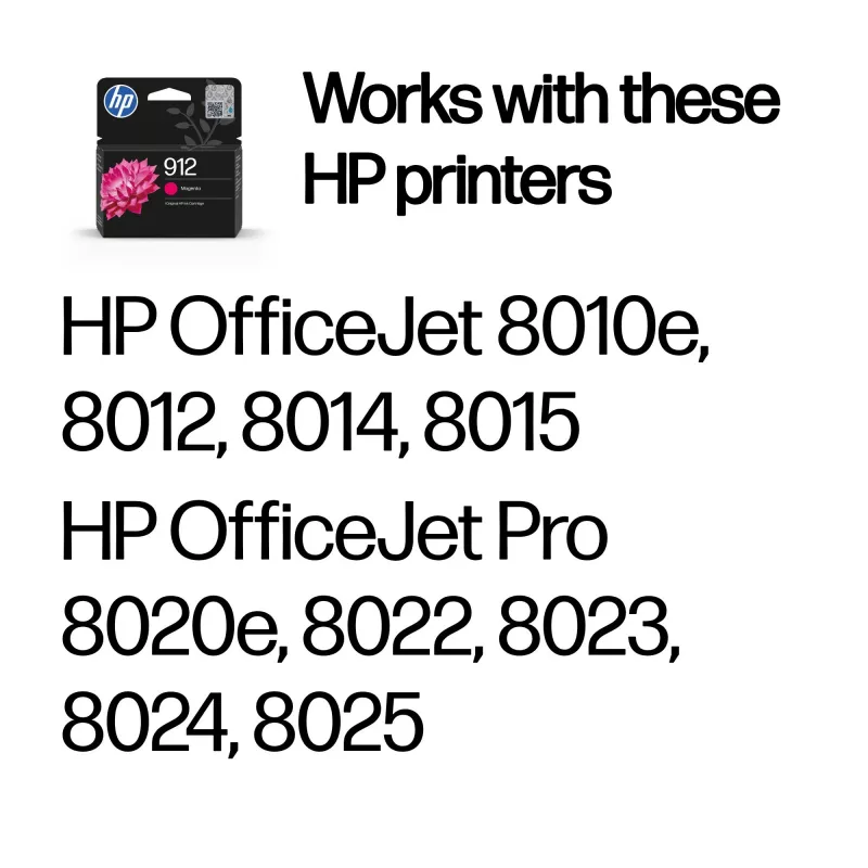 HP 912 Magenta Original Tintenpatrone, Magenta, 1 Stk., 315 Seiten