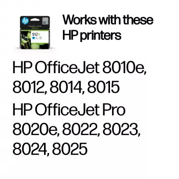 HP 912XL High Yield Cyan Original Druckerpatrone, Cyan, 1 Stück, 700 Seiten