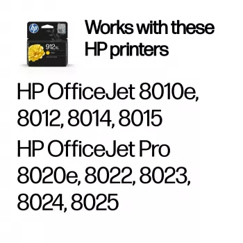 HP 912XL High Yield Gelb Original Druckerpatrone, Gelb, 1 Stk., 700 Seiten