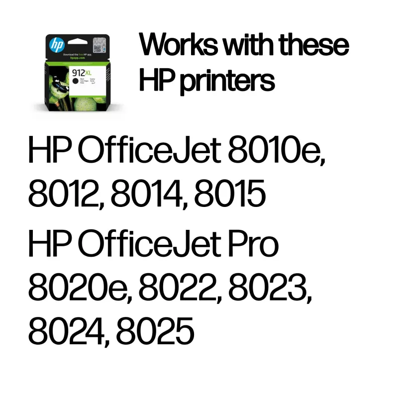 HP 912XL High Yield Schwarz Original Tintenpatrone