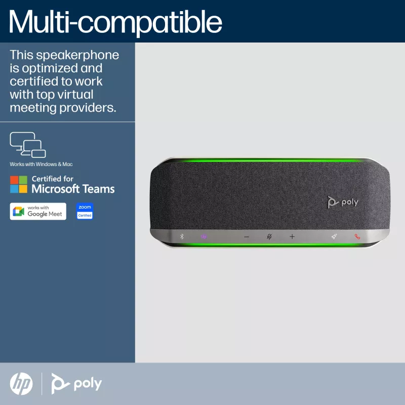 HP Poly Sync 40+ Microsoft Teams zertifiziert USB-A USB-C Speakerphone +BT700 USB-A Adapter