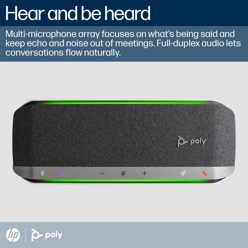 HP Poly Sync 40+ Microsoft Teams zertifiziert USB-A USB-C Speakerphone +BT700 USB-A Adapter