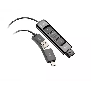 HP Poly DA85 USB auf QD Schwarz Adapter TAA
