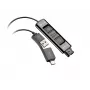 HP Poly DA85-M USB auf QD Schwarz Adapter TAA