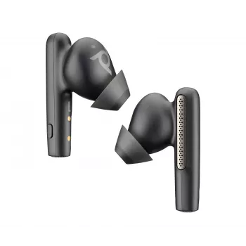 HP Poly Voyager Free 60+ UC Carbon Schwarz Earbuds +BT700 USB-C Adapter +Touchscreen-Ladecase