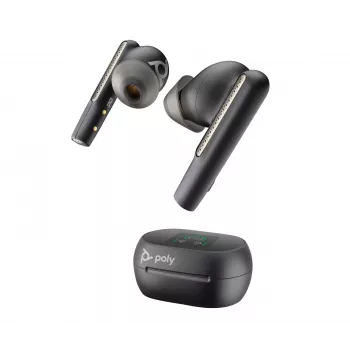 HP Poly Voyager Free 60+M UC Carbon Schwarz Earbuds +BT700 USB-C Adapter +Touchscreen-Ladecase