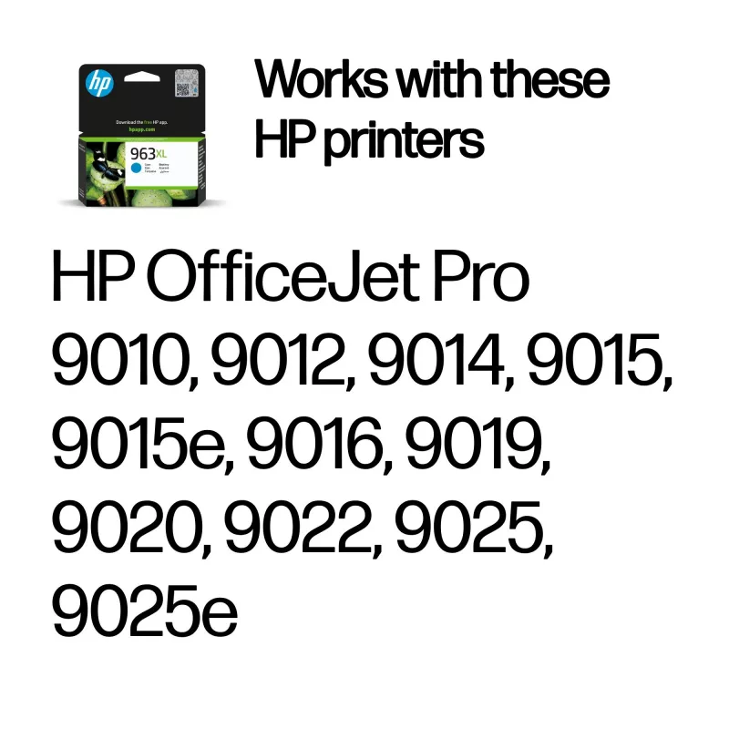 HP 963XL High Yield Cyan Original Druckerpatrone, Cyan, 1 Stk., 1600 Seiten