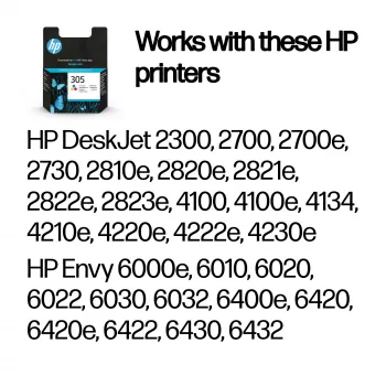 HP 305 Tri-color Original Tintenpatrone, Cyan, Magenta, Gelb, 1 Stk., 100 Seiten